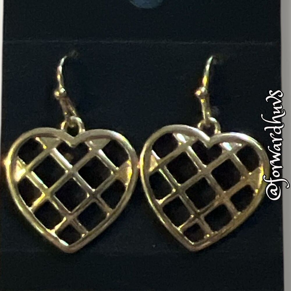 Bundle Sale 3 for $15 | Gold Tone Heart-Shaped Metal Earrings